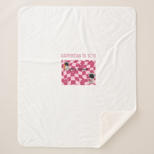 happiness is you blanket sherpa deken (Voorkant)