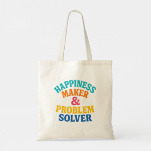 Happiness Maker & Probleemoplosser – Retro 60s Kle Tote Bag