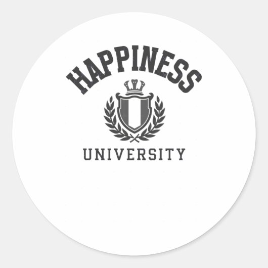Happiness University Sticker (Voorkant)