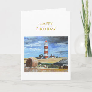 Happisburgh Lighthouse Verjaardagskaart Kaart