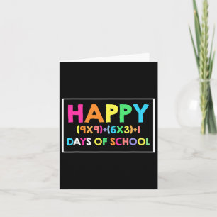 Happy 100 dagen van School Wiskunde Fun T-shirt vo Kaart