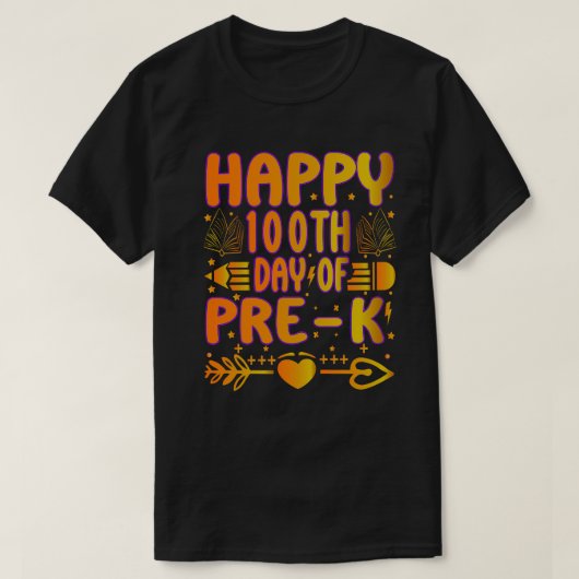 happy 100 day of Pre-k T-Shirt (Design devant)