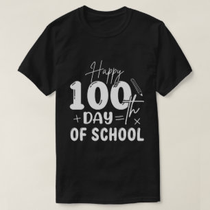 Happy 100 day of school Teachers Kids Child Happy T-shirt