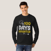 Happy 100 Days Brighter School Bright Light Bulb G T-shirt (Voorkant volledig)