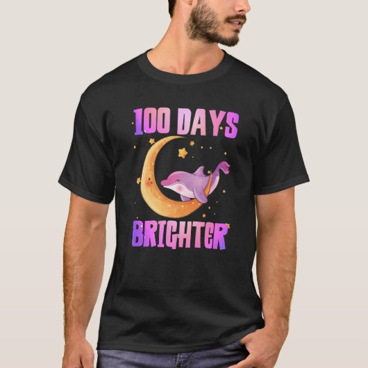 Happy 100 Days of school 100 days brighter Cute do T-shirt (Voorkant)