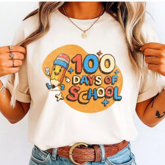 Happy 100 Days of School Celebration for Students Tri-Blend Shirt