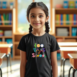 Happy 100 Days of School Kinder T-shirt voor meisj