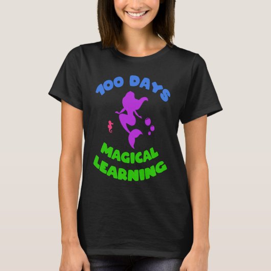 Happy 100 Days Of School Magical Learning Adorable T-shirt (Voorkant)