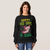 Happy 100 Days Of School Pet Axolotl  Math Teacher Trui (Voorkant volledig)