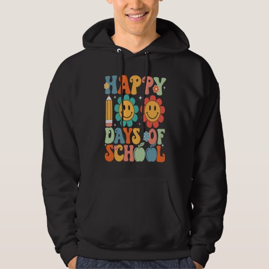 Happy 100 Days of School Retro Hoodie (Voorkant)