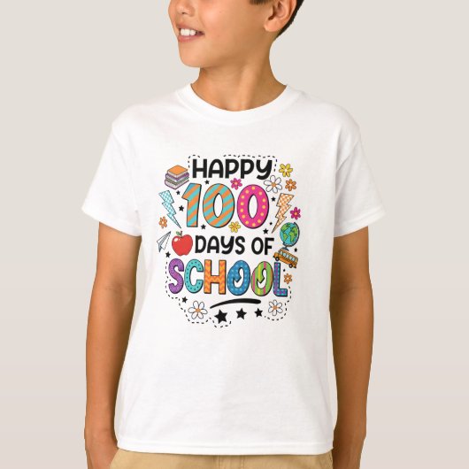 Happy 100 Days of School T-Shirt (Devant)