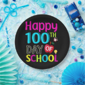 Happy-100-de-dag-van-school Papieren Bordje (Feest)