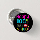 Happy-100-de-dag-van-school Ronde Button 3,2 Cm (Voorkant /achterkant)
