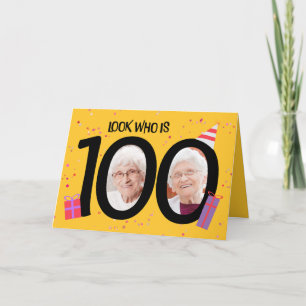 Happy 100th Birthday Big 100 Afbeelding Lijst Feestdagen Kaart