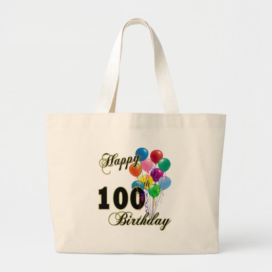 Happy 100th Birthday Canvas tas (Voorkant)