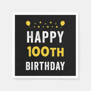 Happy 100th Birthday Centenary Celebration Party Servet