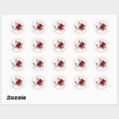 Happy 100th Birthday Floral Custom Envelope Seal Ronde Sticker (Vel)