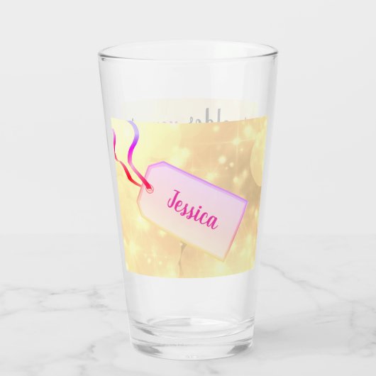 Happy 100th Birthday gepersonaliseerde naam toevoe Glas (Achterkant)