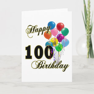Happy 100th Birthday Gifts and Birthday Apparel Kaart