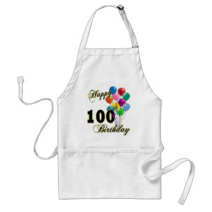 Happy 100th Birthday Gifts and Birthday Apparel Standaard Schort