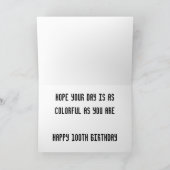 Happy 100th Birthday Kaart (Binnen)