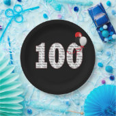 Happy 100th Birthday op zwart papier Bord (Feest)