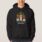 Happy 100th Day Of Kindergarten Llama Lover Rainbo Hoodie (Voorkant)