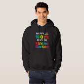Happy 100th Day of Kindergarten Student retro shir Hoodie (Voorkant volledig)