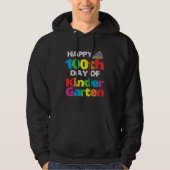 Happy 100th Day of Kindergarten Student retro shir Hoodie (Voorkant)