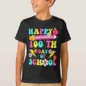 Happy 100th Day Of School 100 Days Of School Teach T-shirt (Voorkant)