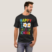 Happy 100th Day Of School Fried Eggs Boys Girls To T-shirt (Voorkant volledig)