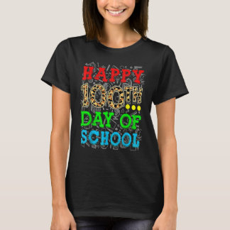 Happy 100th Day Of School Leopard Print Teacher St T-shirt