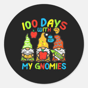 Happy 100th Day School Retro 100 dagen met mijn gn Ronde Sticker