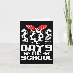 Happy 101 Days School Cute Dog 100 dagen slimmer S Kaart