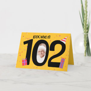 Happy 102nd Birthday Big 102 Afbeelding Lijst Feestdagen Kaart