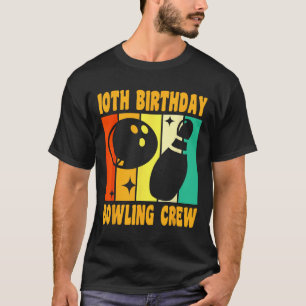 Happy 10 Verjaardag 10 Jaar Oude Vintage Bowling 1 T-shirt