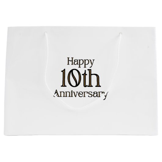 Happy 10th Anniversary Grand sac cadeau (Devant)
