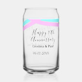 Happy 10th anniversary simple minimal wedding name blikvorm glas (Achterkant)