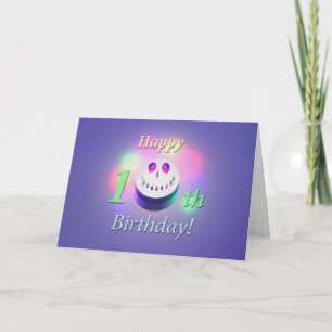 Happy 10th Birthday Cake Kaart