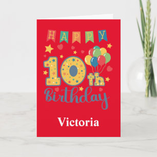 Happy 10th Birthday Card Kaart