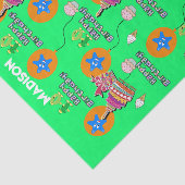 Happy 10th Birthday Tissue Paper #10 Green Tissuepapier (Detail)