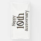 Happy 10th Jubileum 1.6x3 Vinyl Banner (Verticaal)