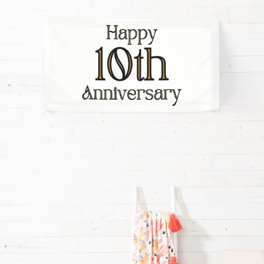 Happy 10th Jubileum 1.6x3 Vinyl Banner (Insitu)