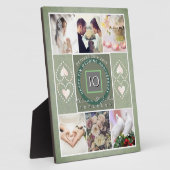 "Happy 10th Jubileum"6 foto's Tin kleur Fotoplaat (Zijkant)