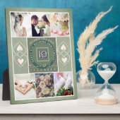 "Happy 10th Jubileum"6 foto's Tin kleur Fotoplaat (Zijkant)