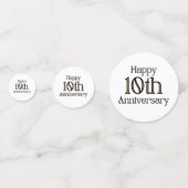 Happy 10th Jubileum Table Confetti (Voorkanten)