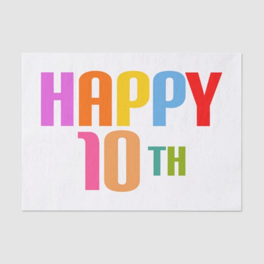 Happy 10th tissuepapier (Voorkant)