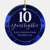 Happy 10th Wedding Jubileum One Foto Keramisch Ornament (Voorkant)