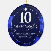 Happy 10th Wedding Jubileum One Foto Keramisch Ornament (Links)