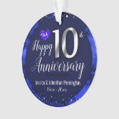 Happy 10th Wedding Jubileum Ornament (voorkant)